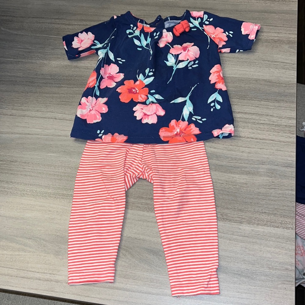 Baby Girl Floral Outfit (Size 6 Months)